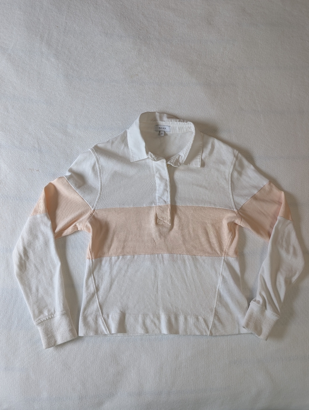 REISS | Anja Colorblock Rugby Long Sleeve Polo